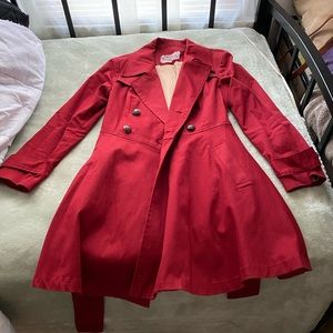 Red trench coat